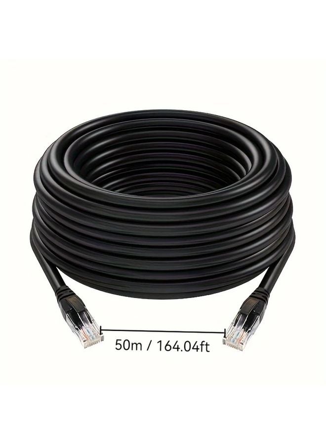 كابل إيثرنت Cat6 بطول 50 متر (164 قدم) مع موصل RJ45 لجهاز التوجيه والمودم ووحدة التحكم بالألعاب وصندوق التلفزيون - Image 3